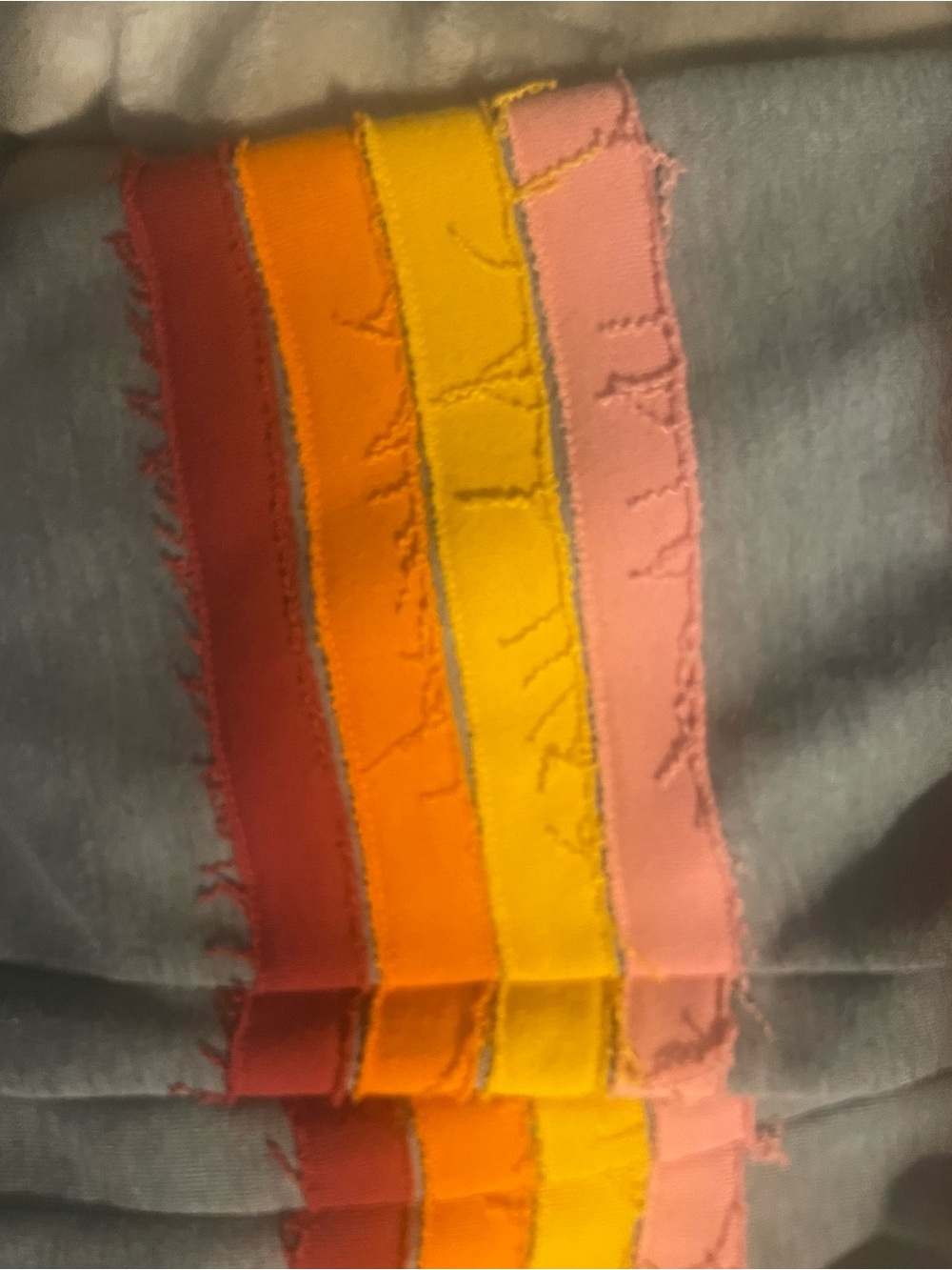 Signature Gray Sweatpants with Rainbow Knee Stripes